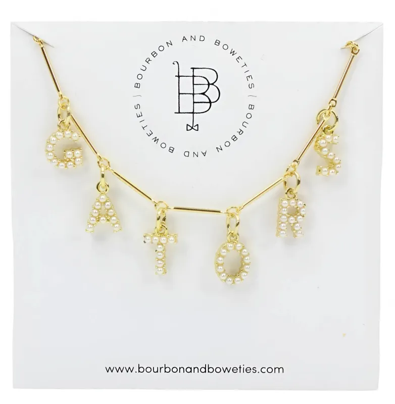 Gators Necklace - Pearl sold by Bourbon and Bowties