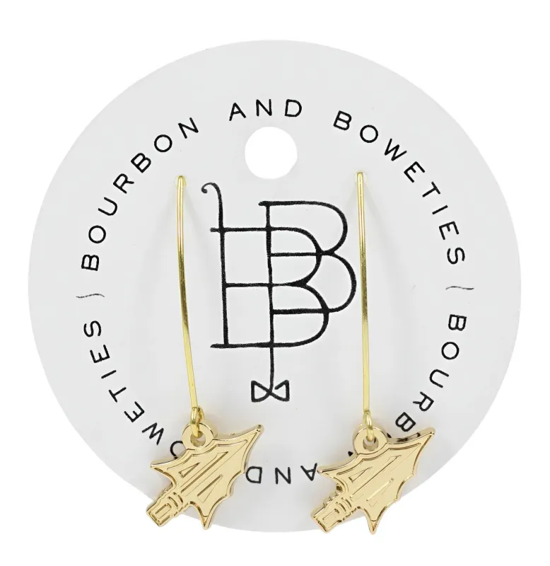 Florida State Seminoles Spear Long Hoop Earring sold by Bourbon and Bowties