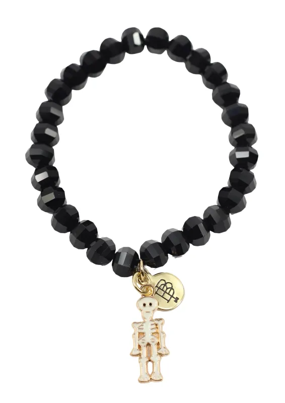 Stacker Stretch Bracelet - Skeleton Charm sold by Bourbon and Bowties