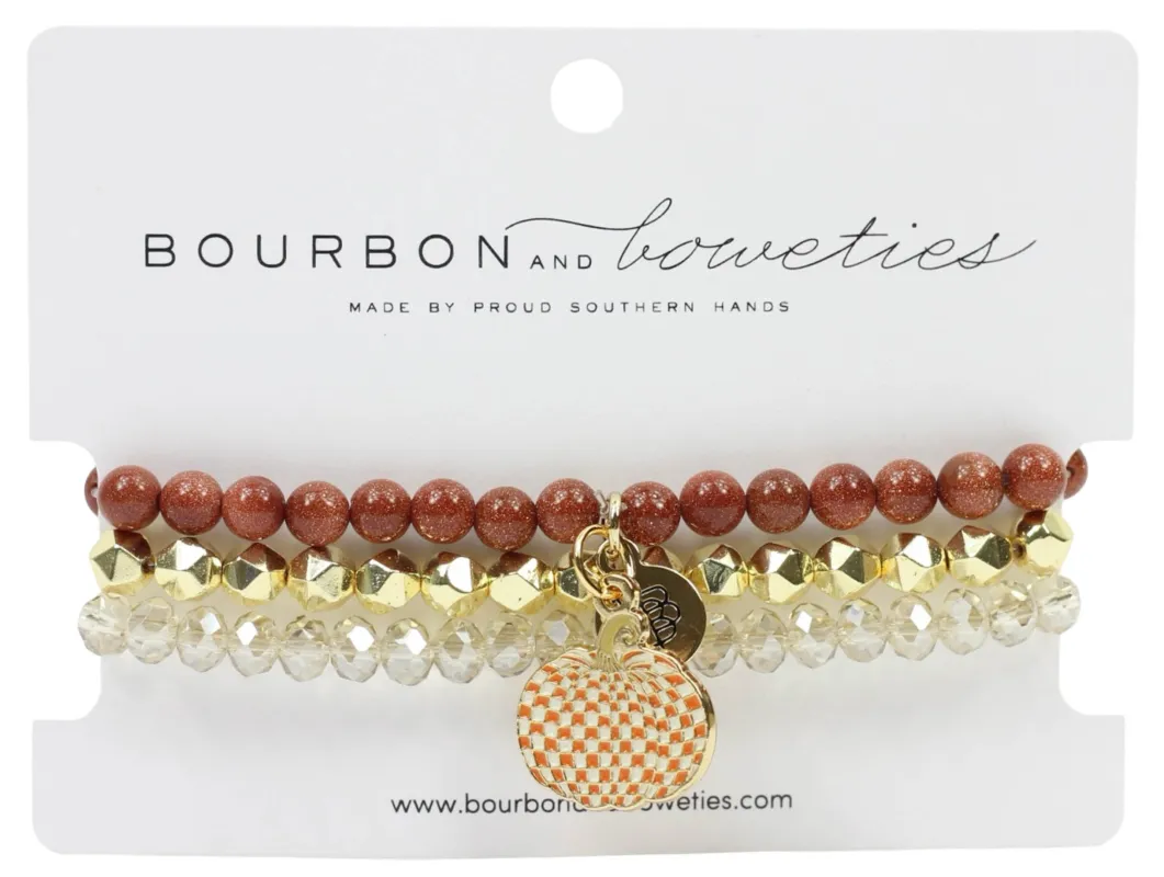 Pumpkin Spice Stretchy Stack sold by Bourbon and Bowties