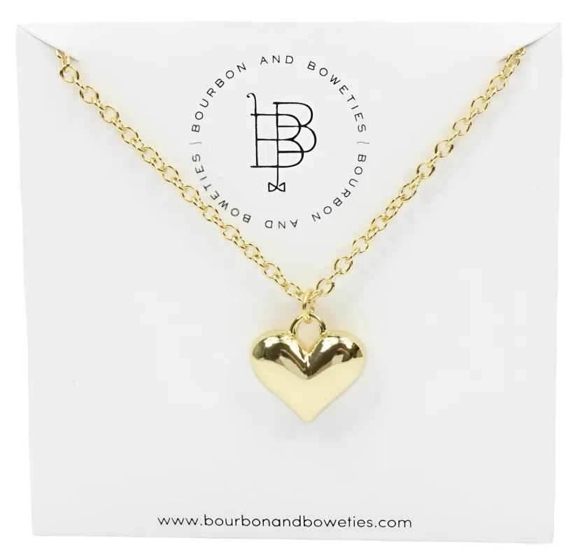 The Heart Necklace - Gold sold by Bourbon and Bowties
