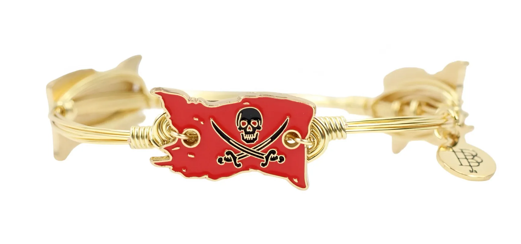 Raise the Flags Bangle Bracelet - Red sold by Bourbon and Bowties