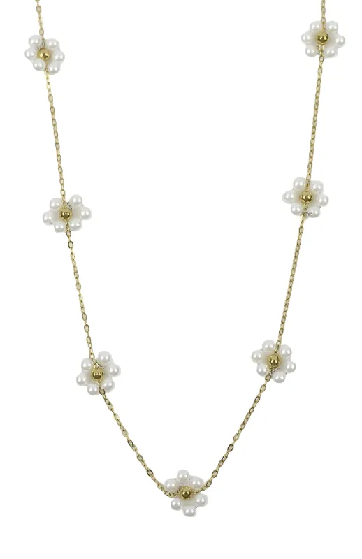 Pearl Flower Necklace sold by Bourbon and Bowties