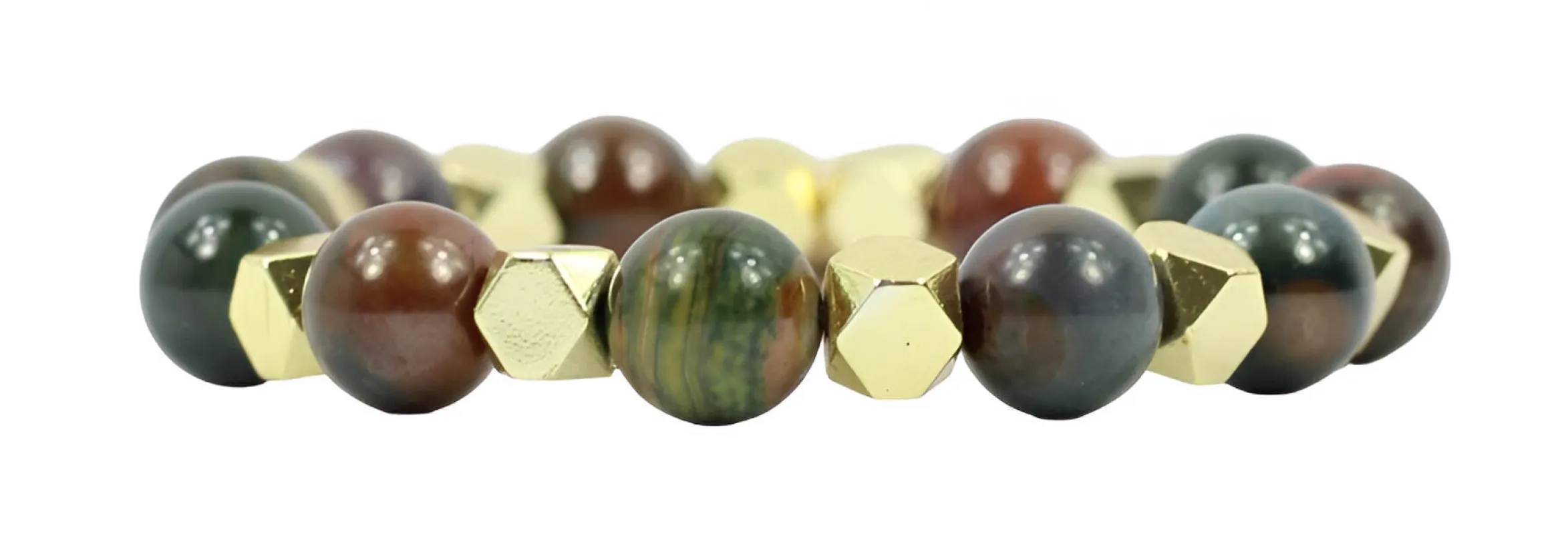 Autumn Jasper Stretch Bracelet sold by Bourbon and Bowties