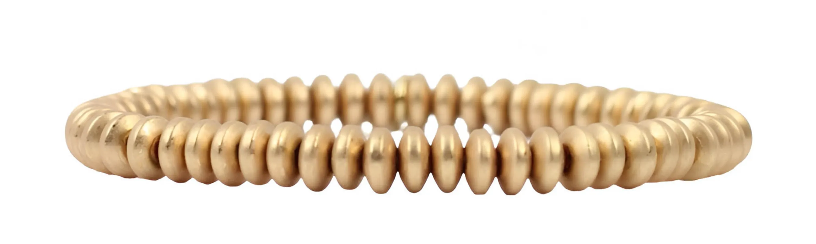Stacker Stretch Bracelet - Matte Gold Slice sold by Bourbon and Bowties