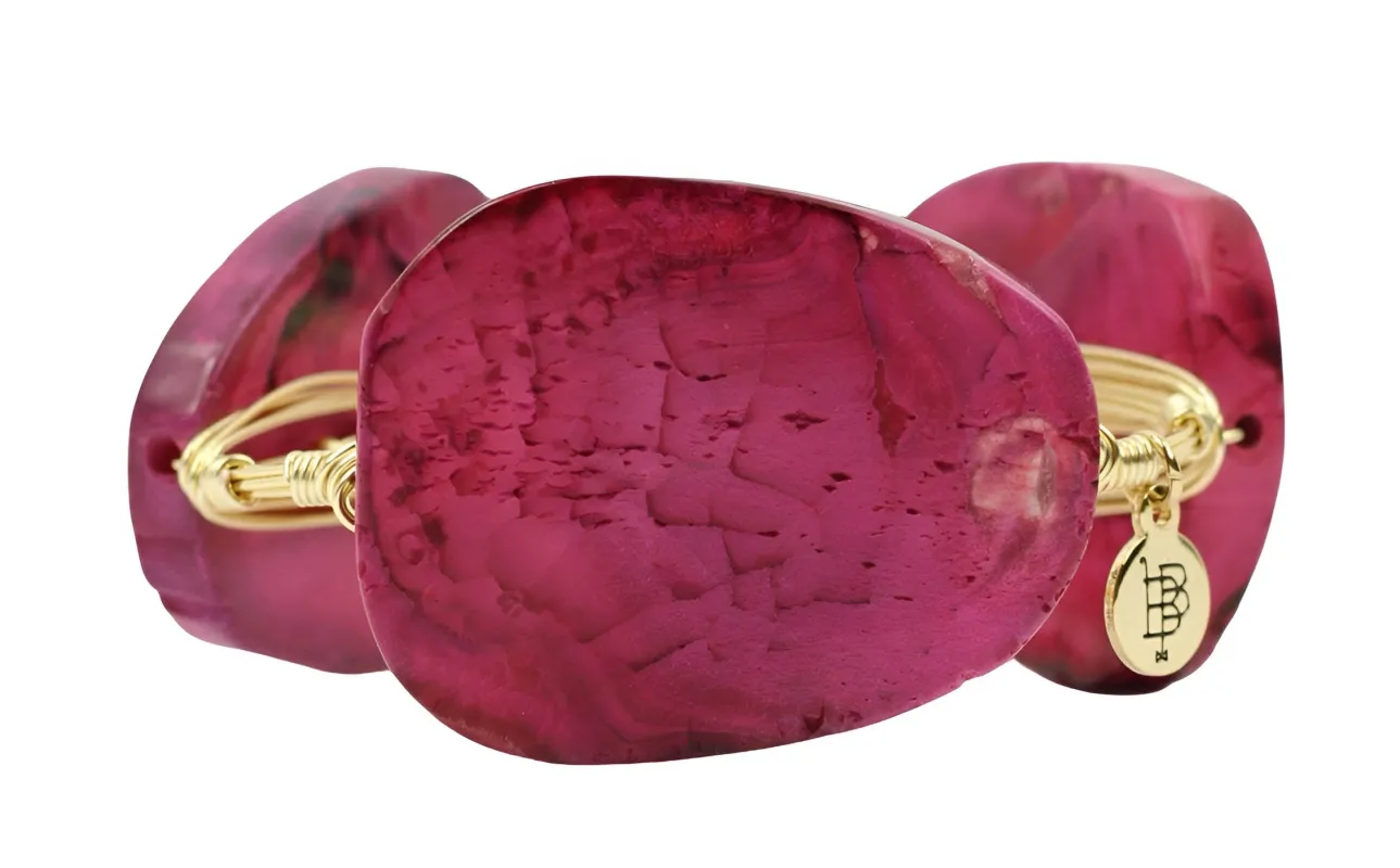 Royal Pink Bangle Bracelet sold by Bourbon and Bowties