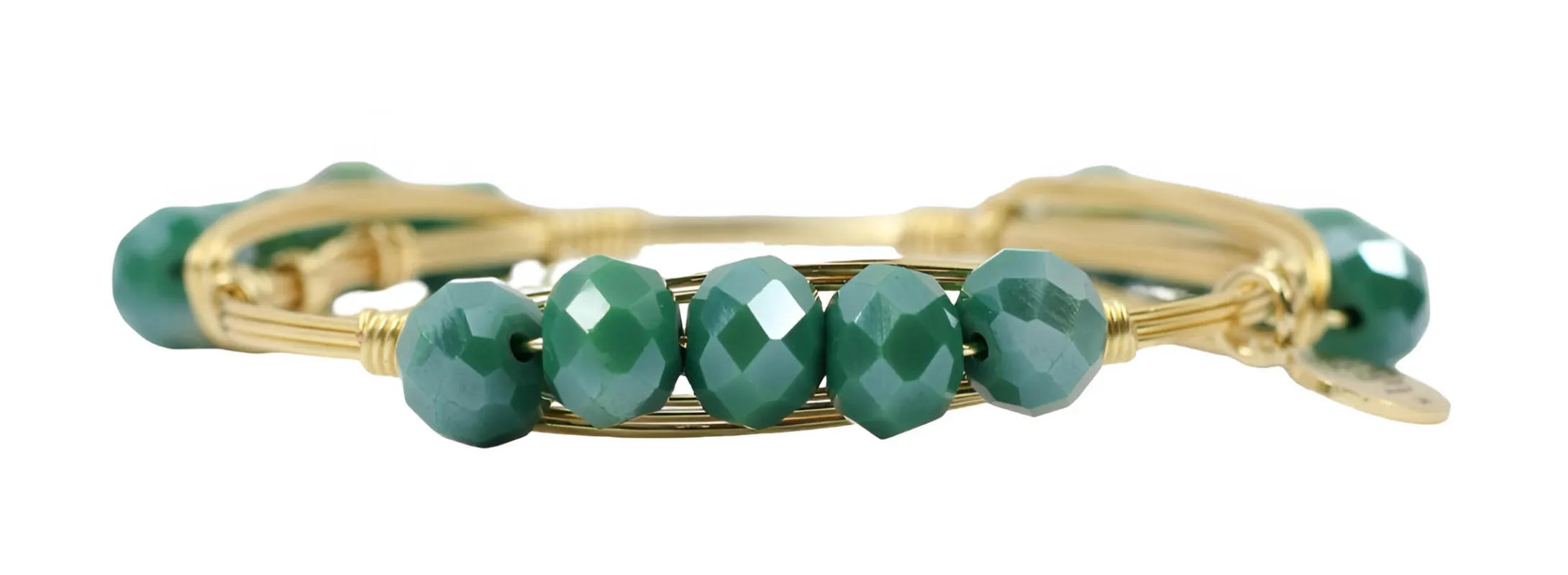 Teal Sparkle Bangle Bracelet sold by Bourbon and Bowties