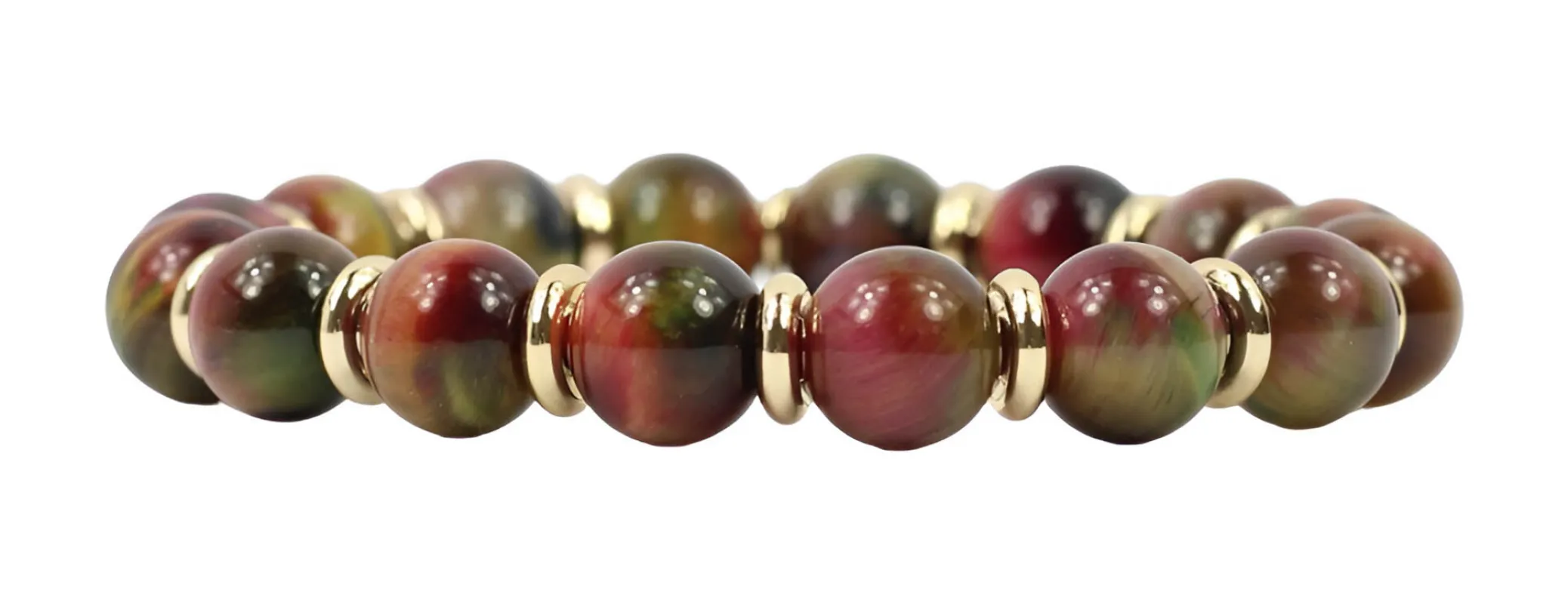 Shelby Stretch Bracelet - Wine & Olive sold by Bourbon and Bowties