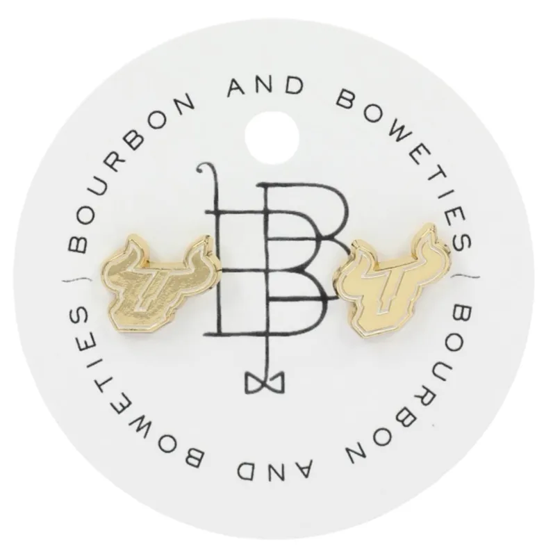 USF Bulls Stud Earring sold by Bourbon and Bowties