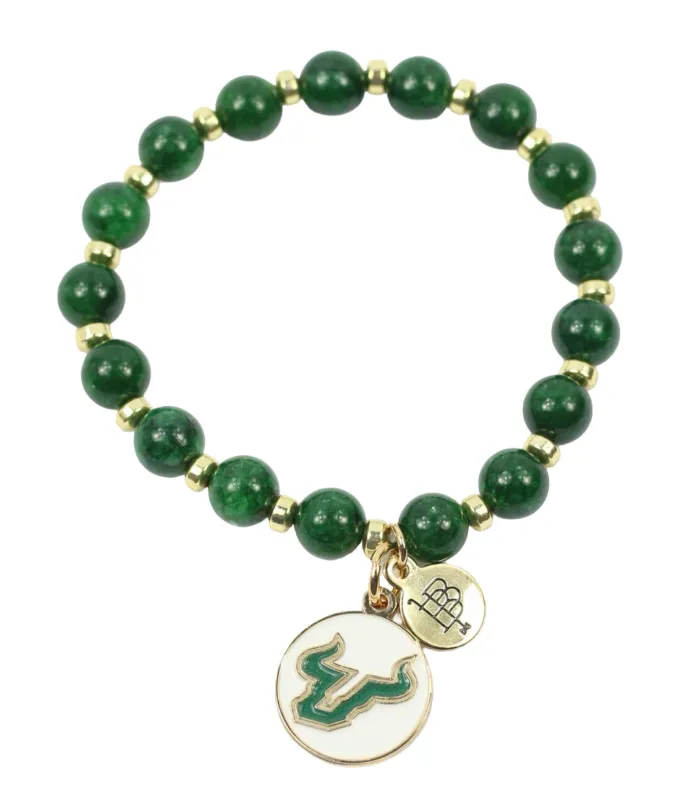 Annie Stacker Bracelet - USF Logo sold by Bourbon and Bowties