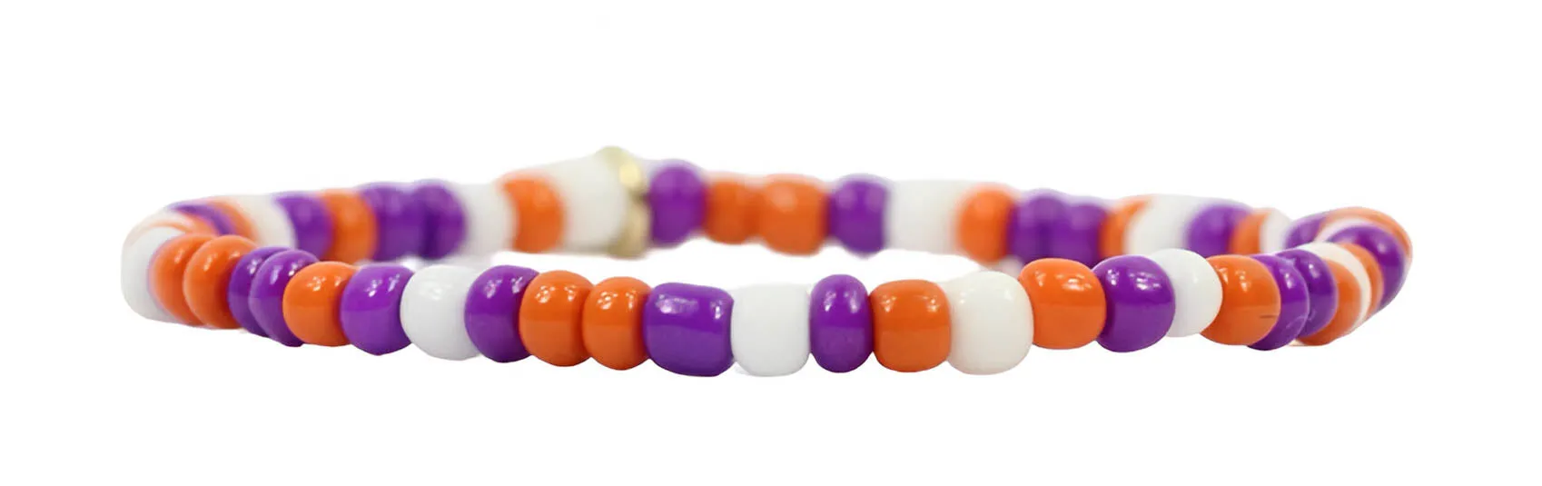 Stacker Stretch Bracelet - Clemson Mix sold by Bourbon and Bowties