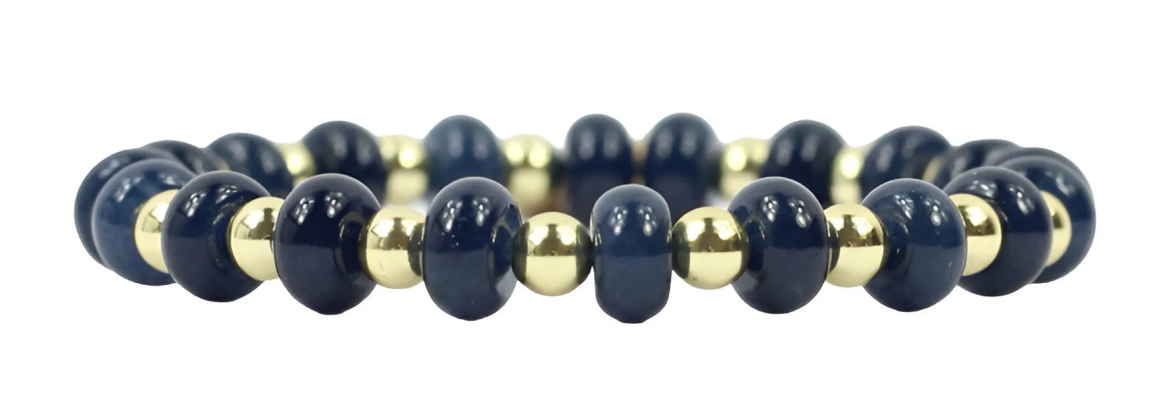 Annie Stretch Bracelet - Navy Slice sold by Bourbon and Bowties