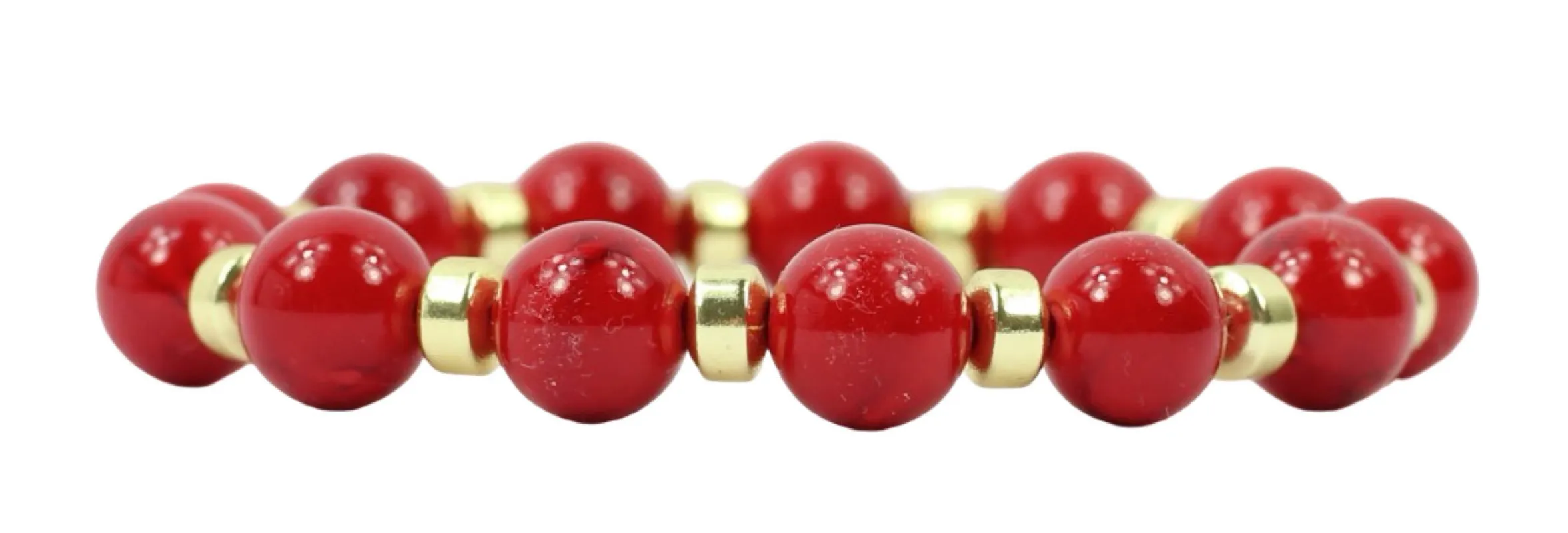 Shelby Stretch Bracelet - Red sold by Bourbon and Bowties