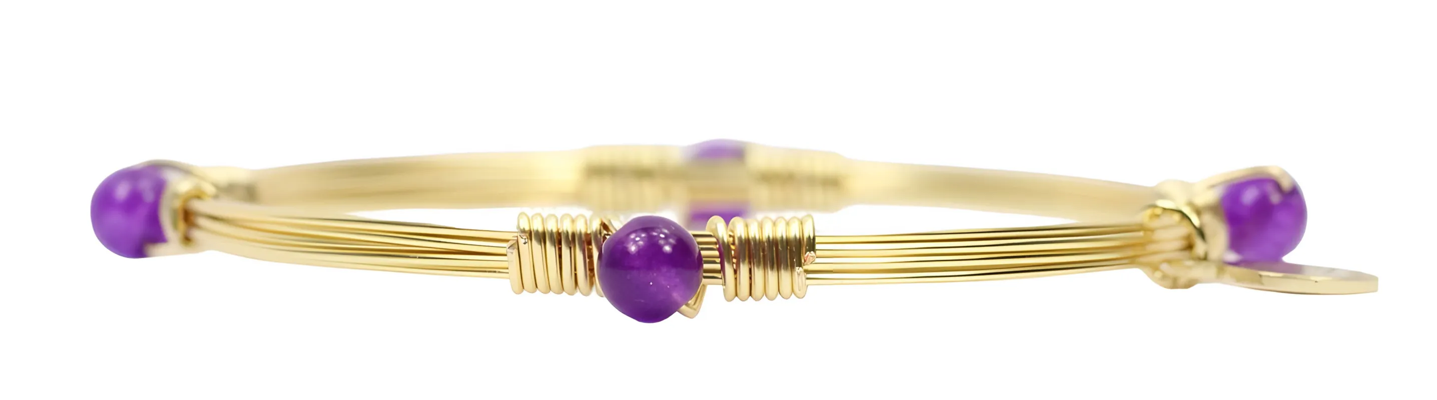 The Morgan Bangle - Clear Purple sold by Bourbon and Bowties