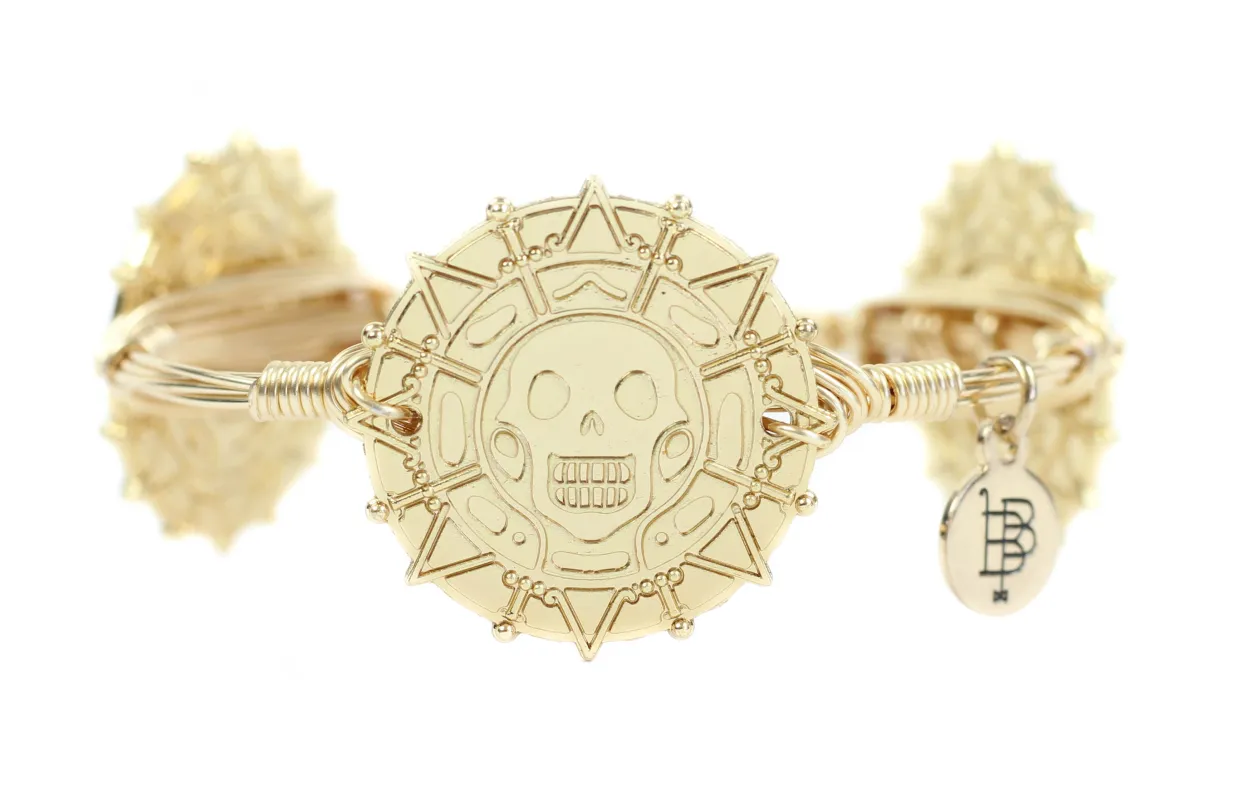 The Skull Coin Bangle Bracelet sold by Bourbon and Bowties