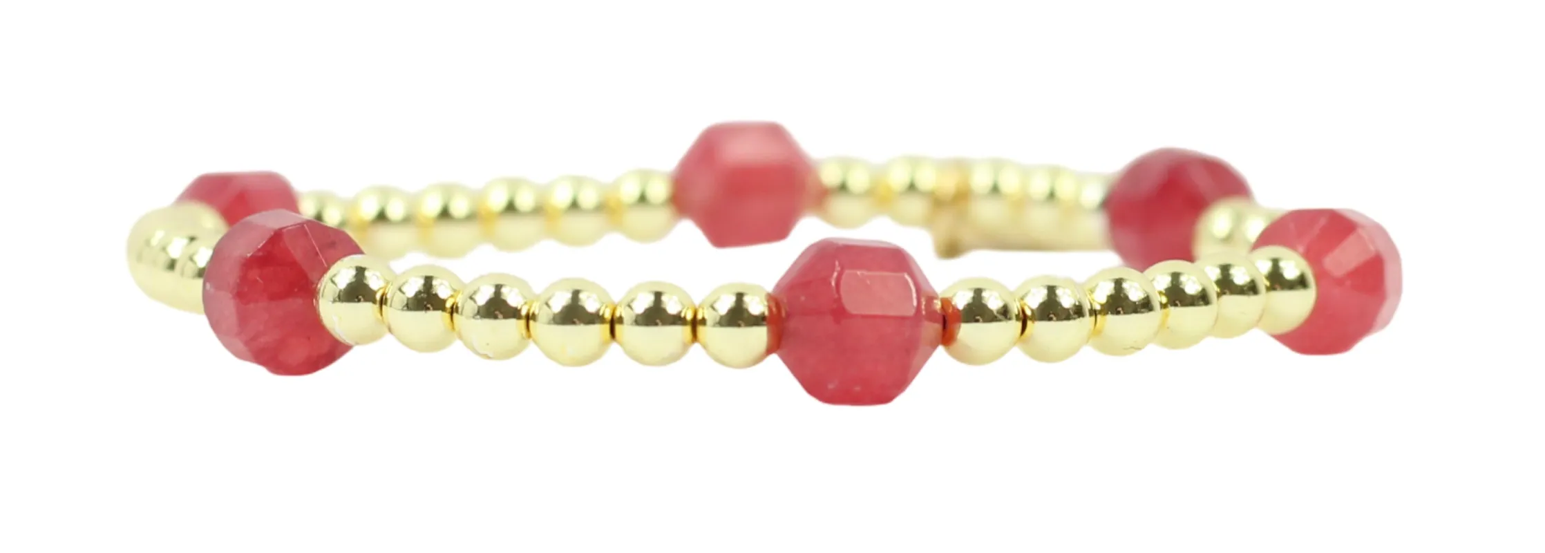 Lexi Stretch Bracelet - Cranberry sold by Bourbon and Bowties