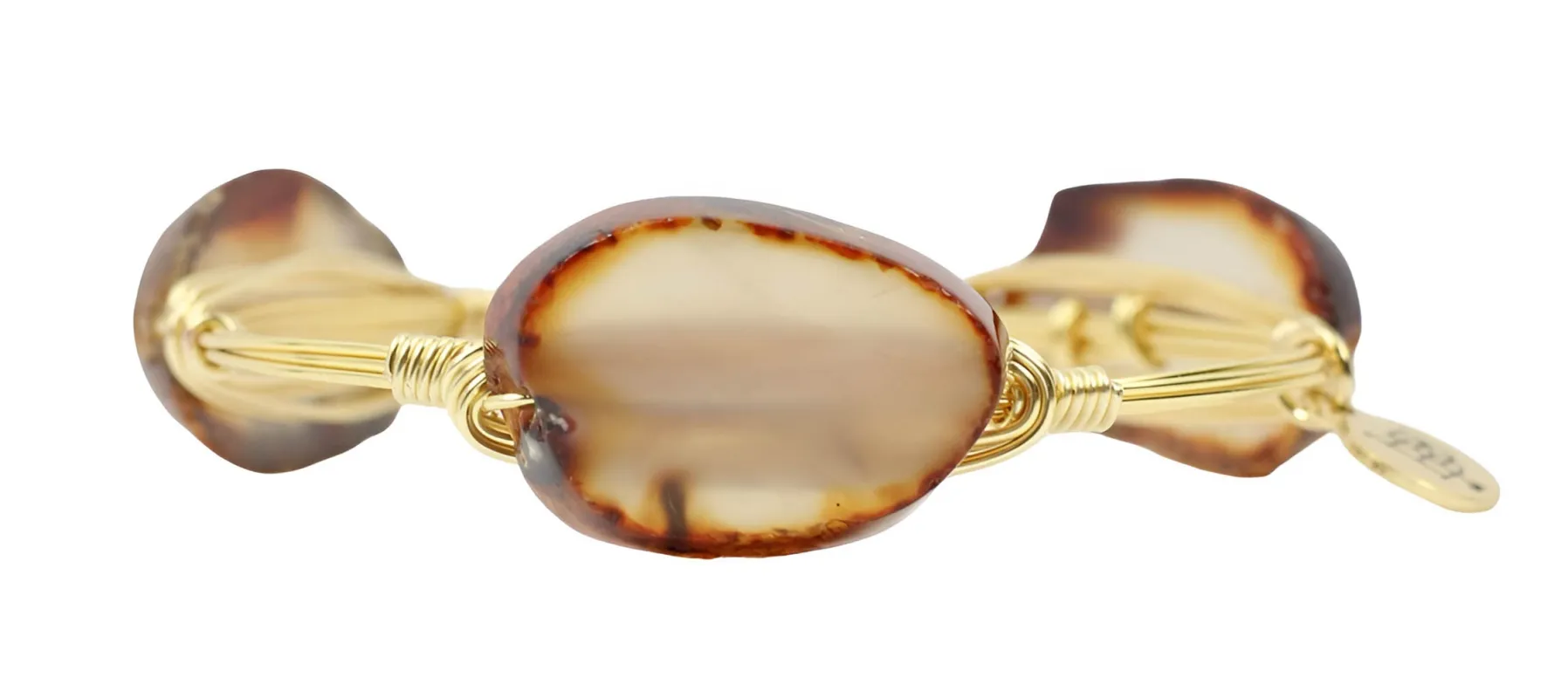 Toasted Agate Bangle Bracelet sold by Bourbon and Bowties