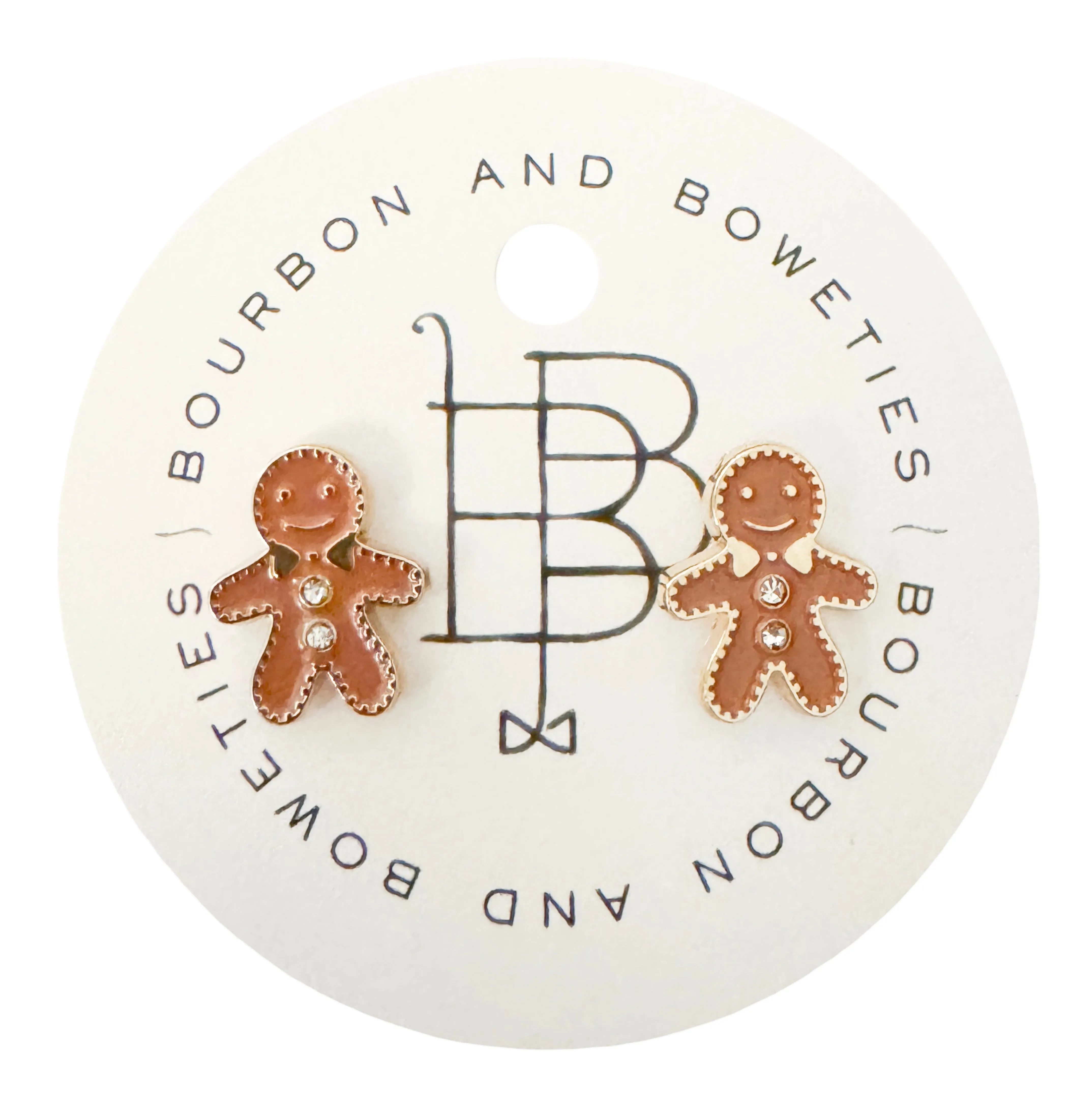 Gingerbread Man Stud Earring sold by Bourbon and Bowties