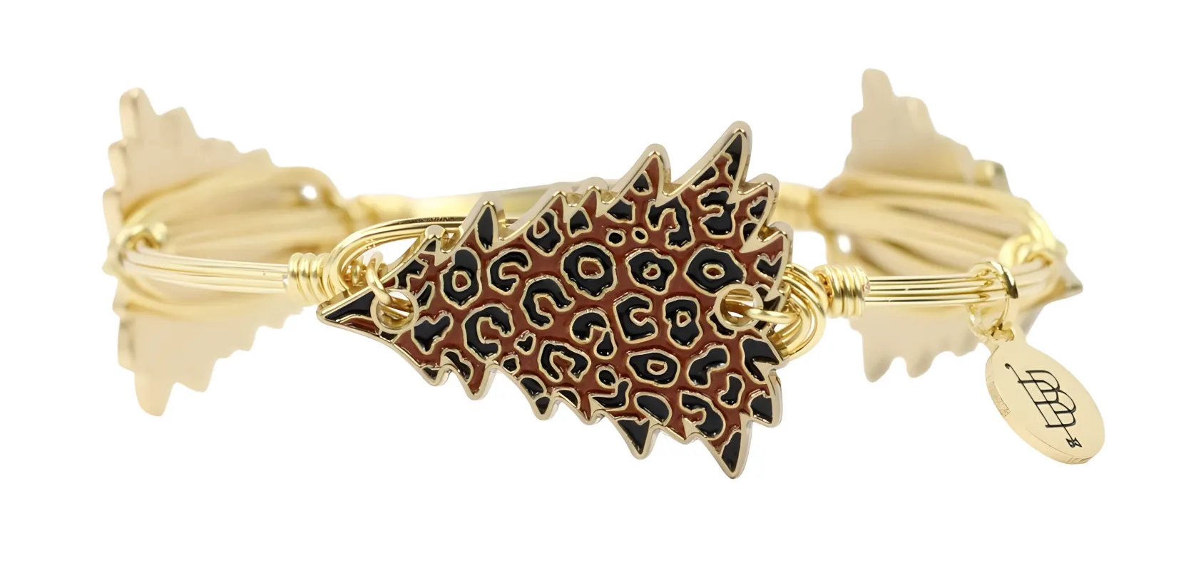 The Leopard Christmas Tree Bangle Bracelet sold by Bourbon and Bowties