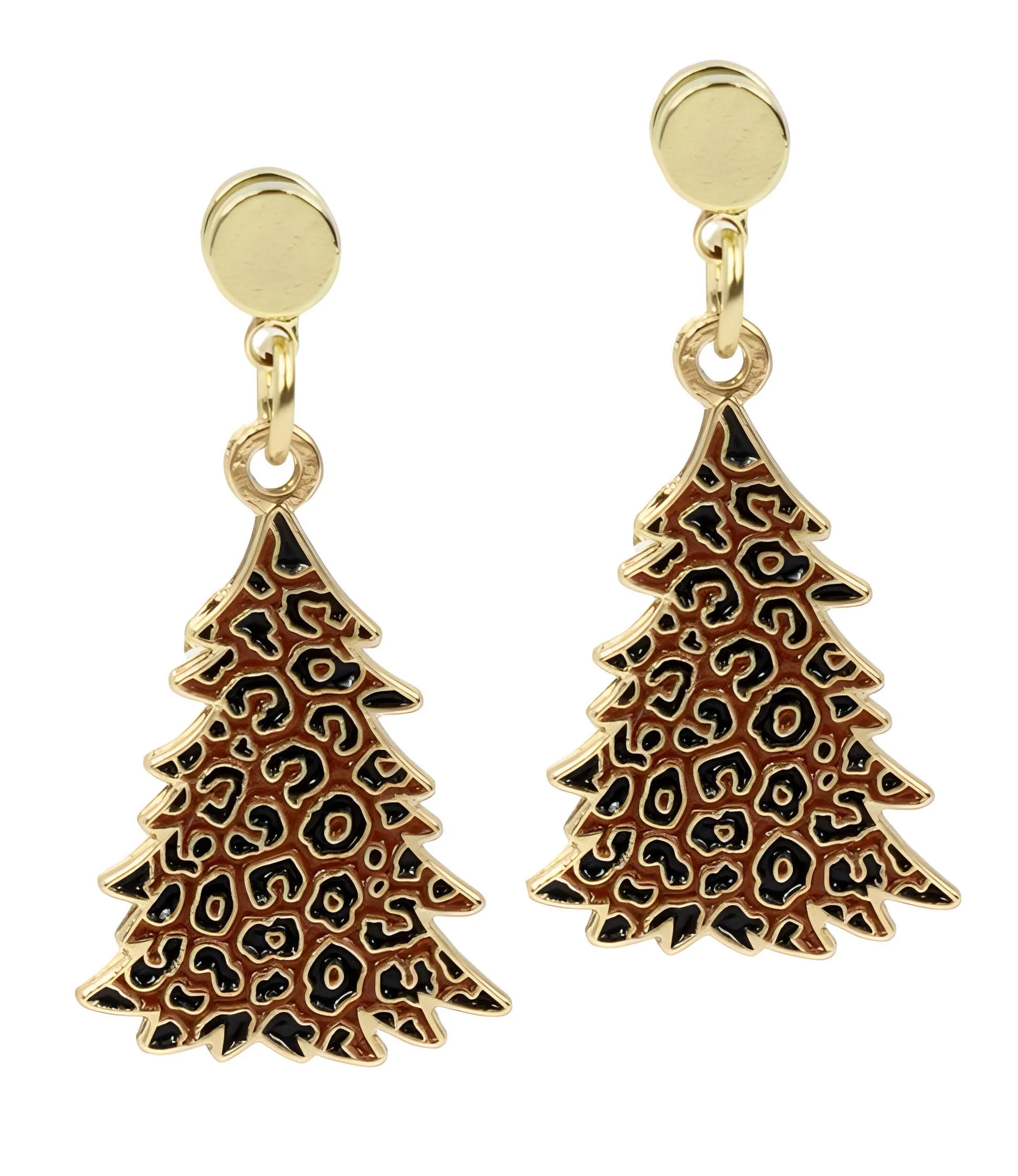 Leopard Christmas Tree Earring sold by Bourbon and Bowties