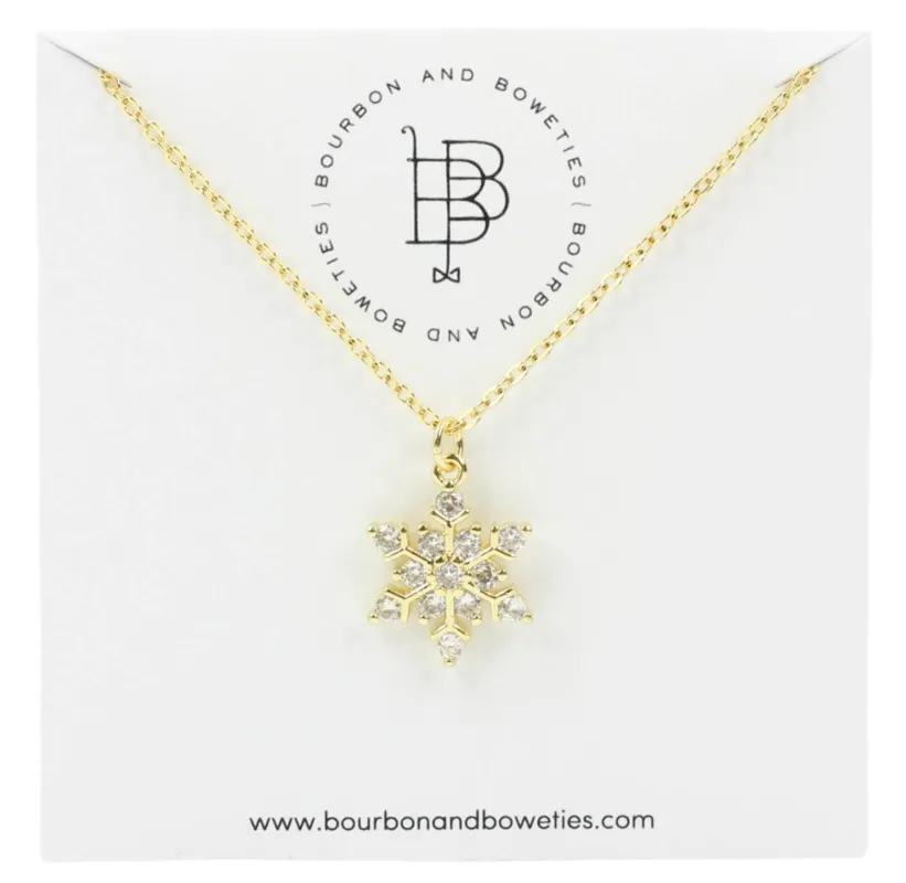 The Snowflake Necklace sold by Bourbon and Bowties
