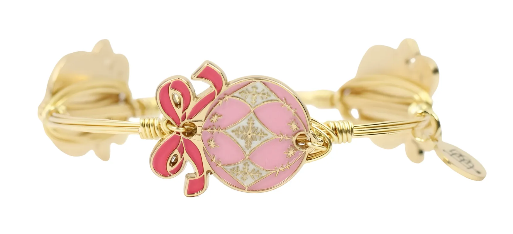 The Eloise Ornament Bangle Bracelet - Pink sold by Bourbon and Bowties