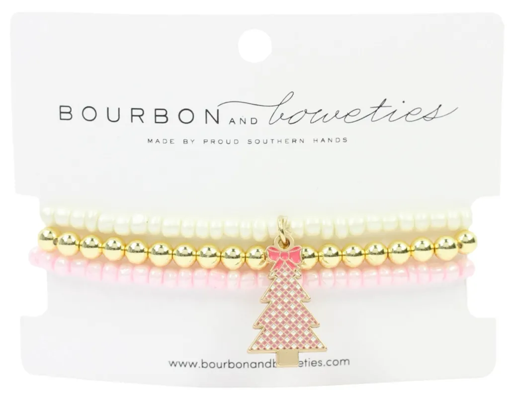 The Gingham Tree Stretchy Stack -  Pink sold by Bourbon and Bowties