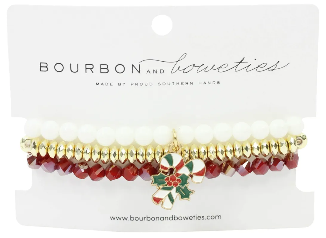 The Candy Cane Stretchy Stack - Red sold by Bourbon and Bowties