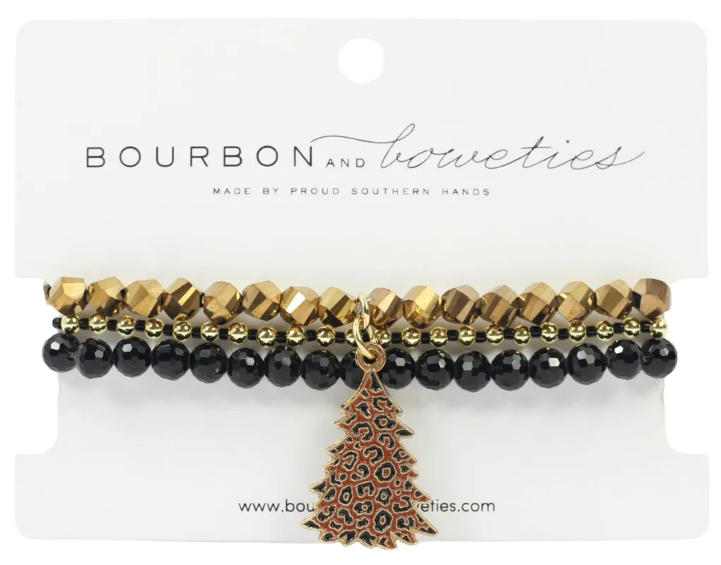 Leopard Christmas Tree Stretchy Stack sold by Bourbon and Bowties
