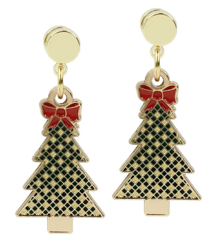 Green Gingham Tree Earring sold by Bourbon and Bowties