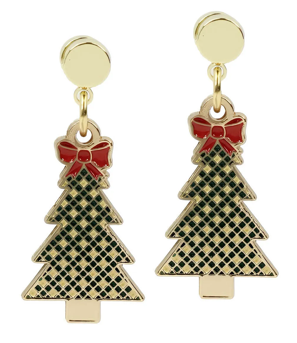 Green Gingham Tree Earring sold by Bourbon and Bowties