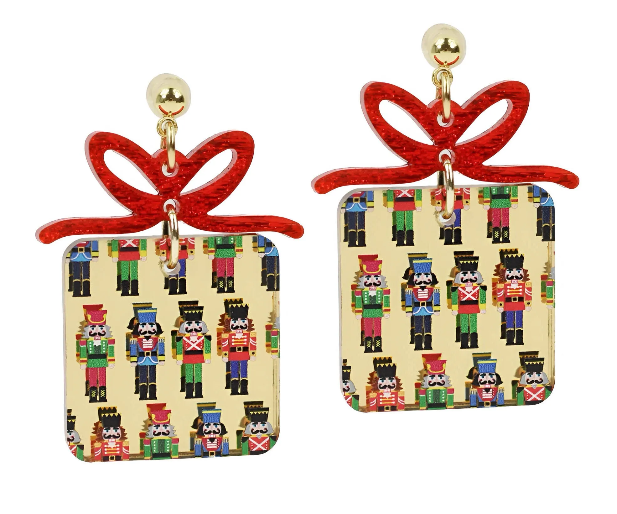 Nutcracker Present Earring sold by Bourbon and Bowties