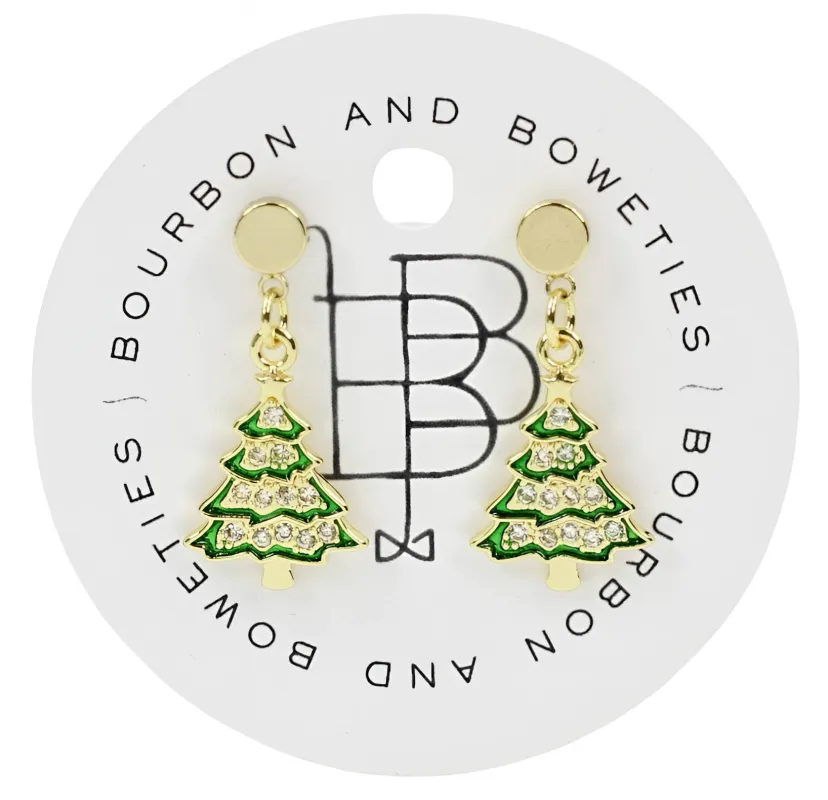 Rhinestone Tree Earring sold by Bourbon and Bowties