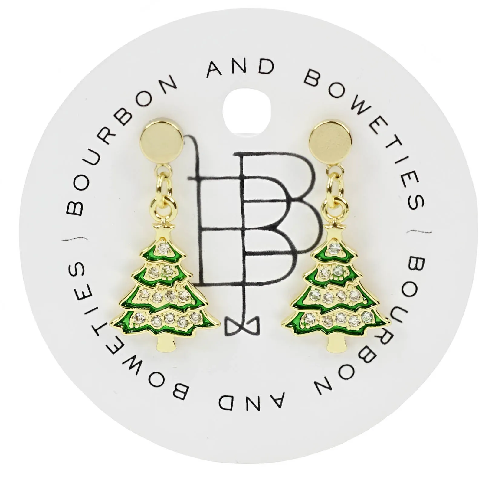 Rhinestone Tree Earring sold by Bourbon and Bowties