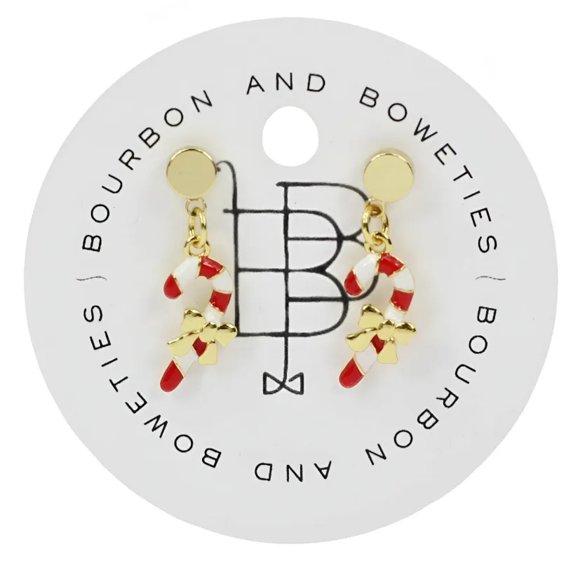 Dainty Candy Cane Earring sold by Bourbon and Bowties
