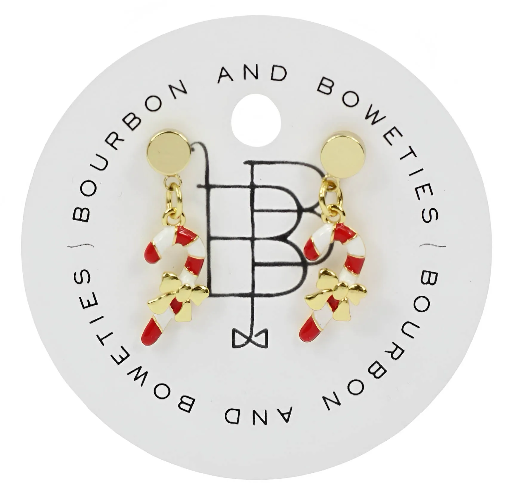 Dainty Candy Cane Earring sold by Bourbon and Bowties