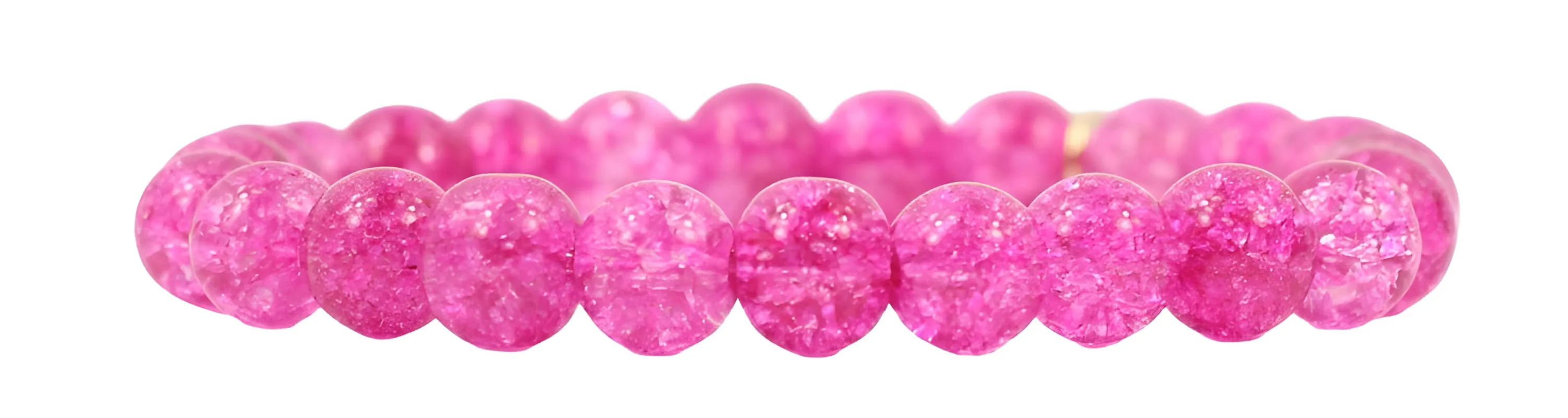 Stacker Stretch Bracelet - Hot Pink Crackle sold by Bourbon and Bowties