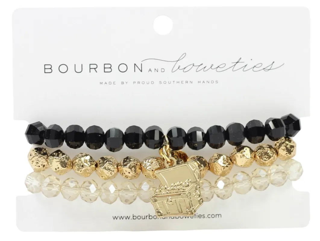 Gasparilla Stretchy Stack - Treasure Chest sold by Bourbon and Bowties