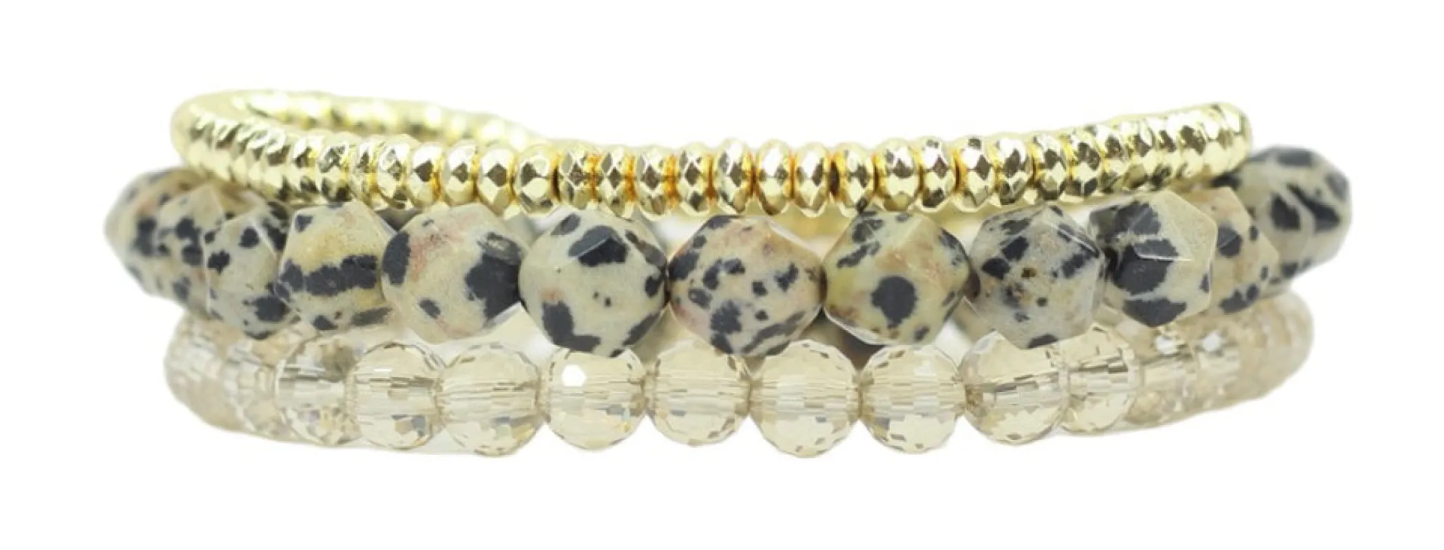 The Dalmatian Stretchy Stack sold by Bourbon and Bowties