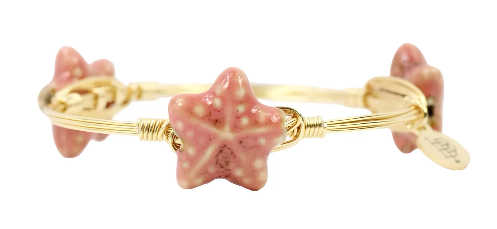 Starfish Bangle Bracelet - Coral sold by Bourbon and Bowties