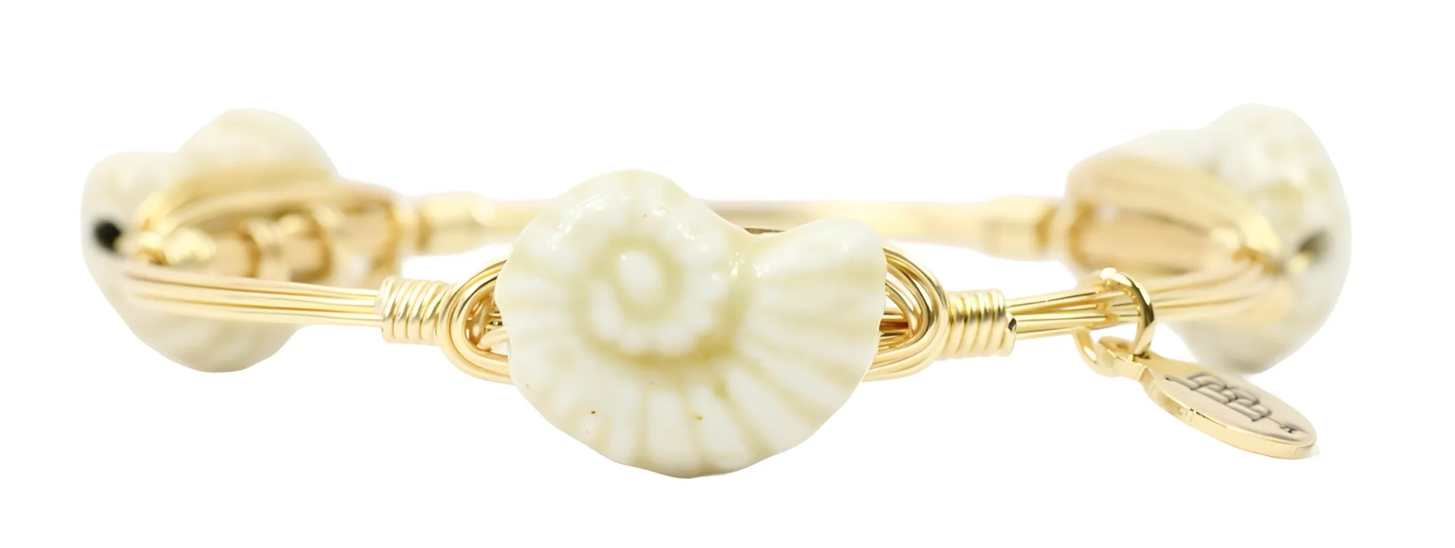 Nautilus Bangle Bracelet - White made by Bourbon and Bowties