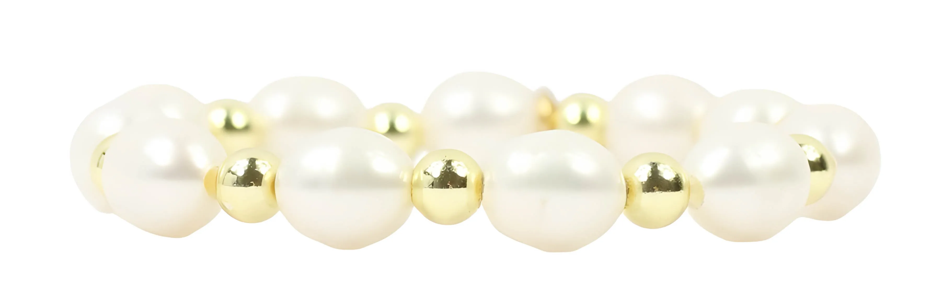 Kendley Stretch Bracelet - Oval Pearl sold by Bourbon and Bowties