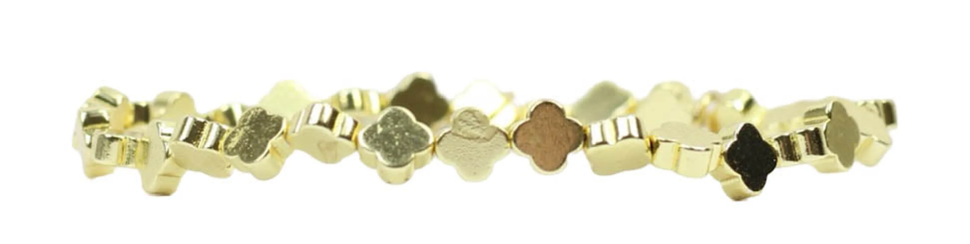 Stacker Stretch Bracelet - Gold Clover made by Bourbon and Bowties