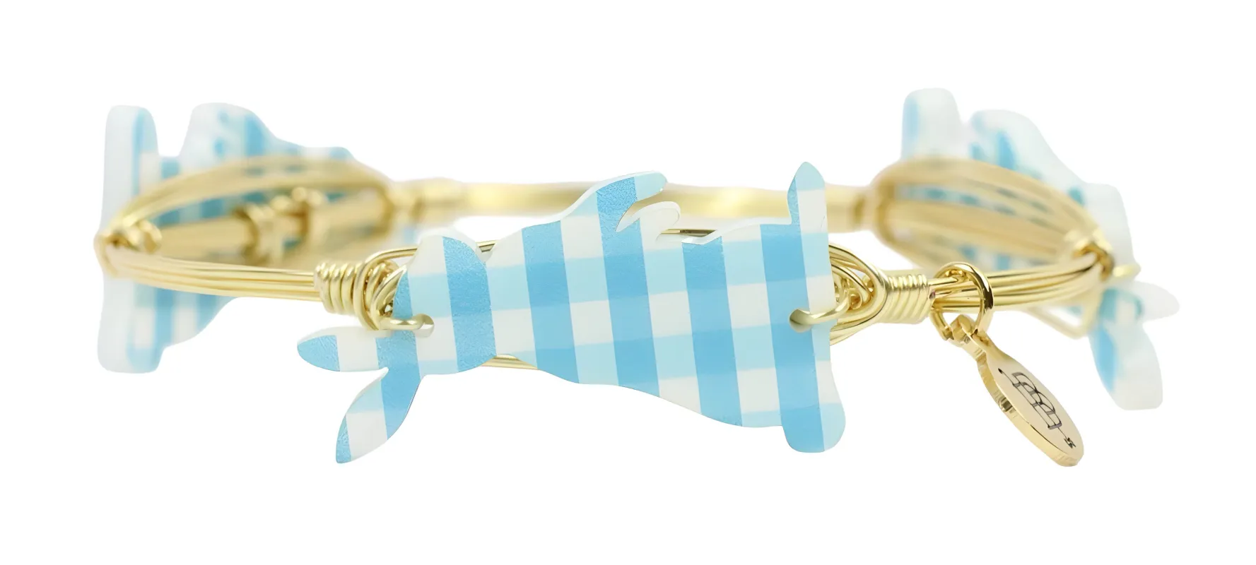 The Bunny Bangle Bracelet - Gingham sold by Bourbon and Bowties