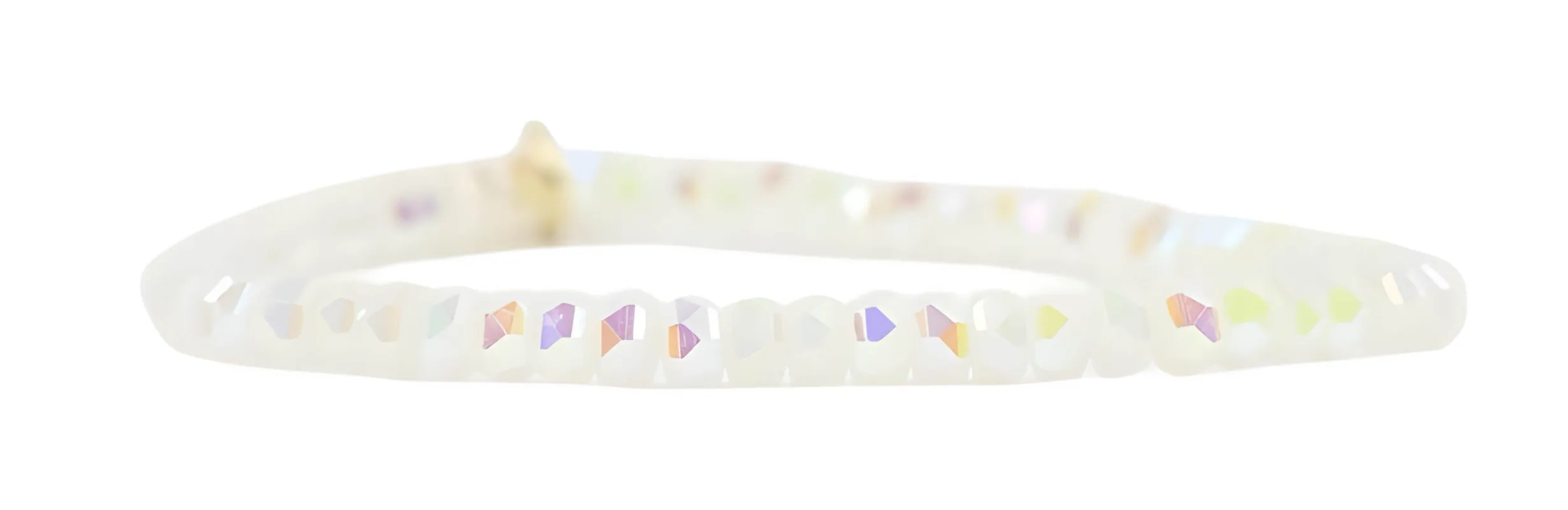 Stacker Stretch Bracelet - Micro White made by Bourbon and Bowties