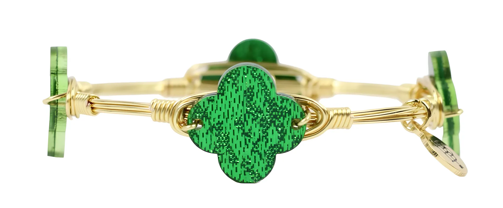 The Clover Bangle Bracelet - Shimmer sold by Bourbon and Bowties