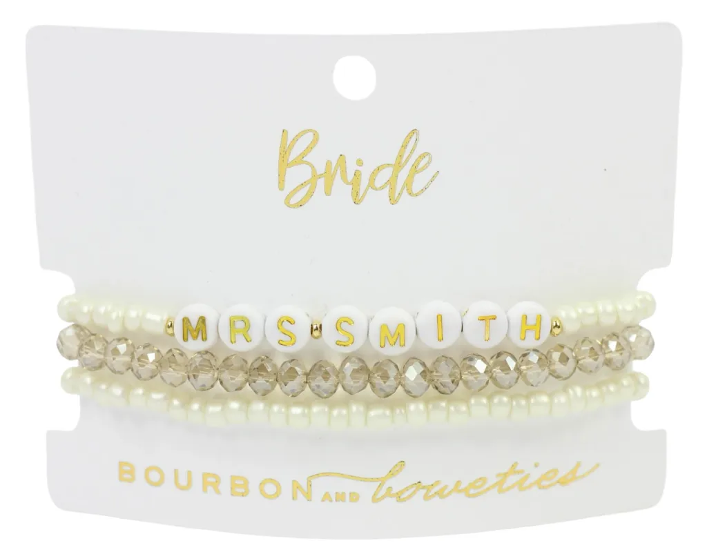 Custom Bride Stretch Stack sold by Bourbon and Bowties