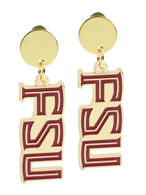 FSU Script Earring sold by Bourbon and Bowties