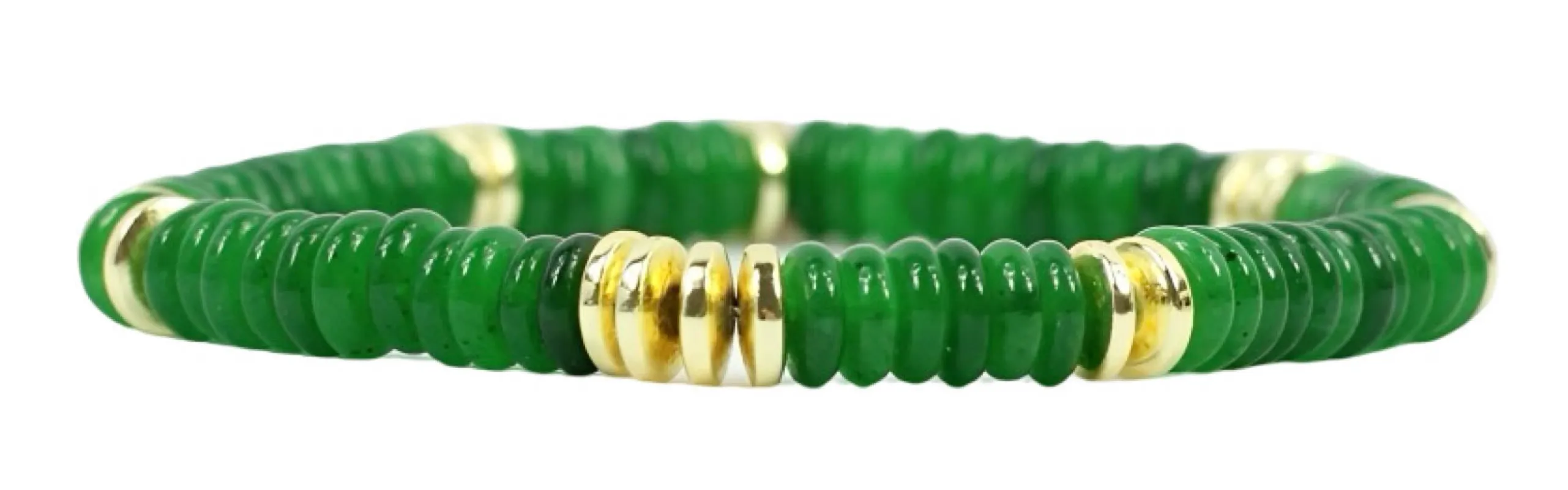Annie Stretch Bracelet - Dark Green Slice made by Bourbon and Bowties