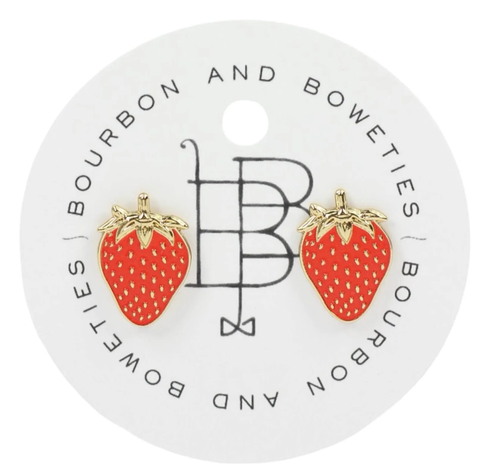 Strawberry Stud Earring - Sun-Kissed Red sold by Bourbon and Bowties